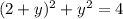 (2+y)^{2}+y^{2}=4