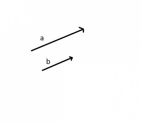 Изобразите два одинаково направленных,но не равных вектора. пож
