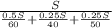 \frac{S}{\frac{0.5S}{60}+ \frac{0.25S}{40}+ \frac{0.25S}{50}} 