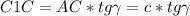 C1C=AC*tg\gamma=c*tg\gamma