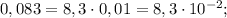 0,083=8,3\cdot0,01=8,3\cdot10^{-2};