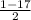 \frac{1-17}{2}