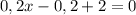 0,2x-0,2+2=0