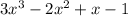 3x^3-2x^2+x-1