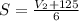 S = \frac{V_{2} + 125}{6}