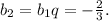 b_{2}=b_{1}q=-\frac{2}{3}.