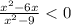 \frac{x^{2} - 6x}{x^{2} - 9} < 0