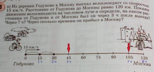 Из деревни годунова в москву выехал велосипедист со скоростью 15 км/ч. расстояние от годунова до мос