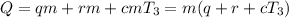 Q=qm+rm+cmT_{3}=m(q+r+cT_{3})