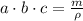 a\cdot b\cdot c=\frac{m}{\rho}