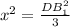 x^2=\frac{DB_1^2}{3}