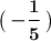  \big(\boldsymbol {-\dfrac{1}{5}} \big) 