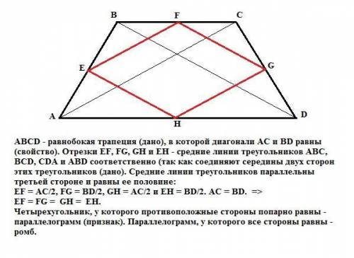 Определите вид четырехугольника который получится если последовательно соединить отрезками середины 