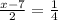 \frac{x-7}{2} = \frac{1}{4}