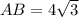 AB=4\sqrt3