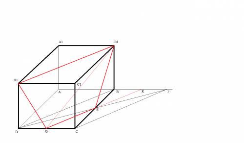 Изобразите параллелепипед abcda1b1c1d1 и постройте его сечение плоскостью, проходящей через точки b1