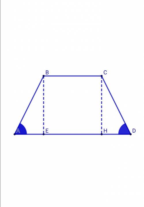 Знайдіть площу рівнобічної трапеції з основами 10 см і 18 см,якщо її бічна сторона утворює з більшою