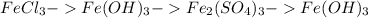 FeCl_3 -Fe(OH)_3 -Fe_2(SO_4)_3 - Fe(OH)_3