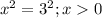 x^2=3^2; x0