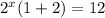 2^{x}(1+2)=12