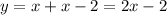 y=x+x-2=2x-2