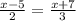 \frac{x-5}{2}=\frac{x+7}{3}