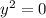 y^2=0