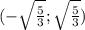 (-\sqrt \frac {5}{3};\sqrt \frac{5}{3})