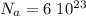 N_a = 6\;10^{23}