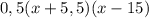 0,5(x+5,5)(x-15)