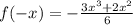 f(-x)=- \frac{3x^3+2x^2}{6}