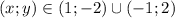 (x;y) \in (1;-2) \cup (-1;2)