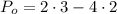 P_{o}=2\cdot 3 - 4\cdot 2