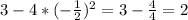  3-4*(-\frac{1}{2})^2=3-\frac{4}{4}=2