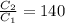 \frac{C_{2}}{C_{1}} = 140