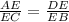 \frac{AE}{EC}= \frac{DE}{EB}