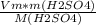 \frac{Vm*m(H2SO4)}{M(H2SO4)}