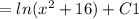 = ln(x^2+16)+C1