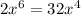 2 x^{6}=32 x^{4}