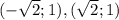 (- \sqrt{2} ;1),( \sqrt{2} ;1)