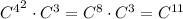 {C^4}^{2} \cdot C^3 = C^8 \cdot C^3 = C^{11}