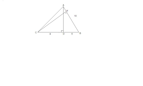 Втреугольнике abc угол c равен 45 градусам , ab равно 10 см,высота ad делит сторону cb на отрезки, c