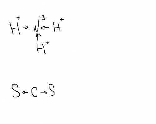 Изобразите схемы образования ковалентной связи в соединениях nh3 cs2