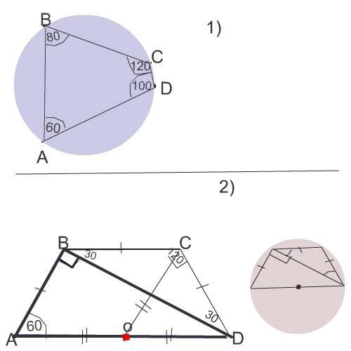поподробнее с дано, найти , решением(если несложно чертеж) ! : два угла вписанного в окружность четы