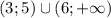 (3;5)\cup(6;+\infty)