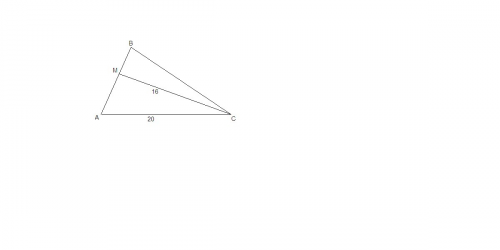 Надо в вообще не шарю! на стороне ab треугольника abc, в котором ac=20 см, отмечена такая точка m, ч