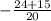 -\frac{24+15}{20}