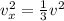 v_{x}^{2}=\frac{1}{3}v^{2}