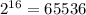 2^{16}=65536