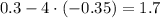 0.3-4\cdot(-0.35)=1.7